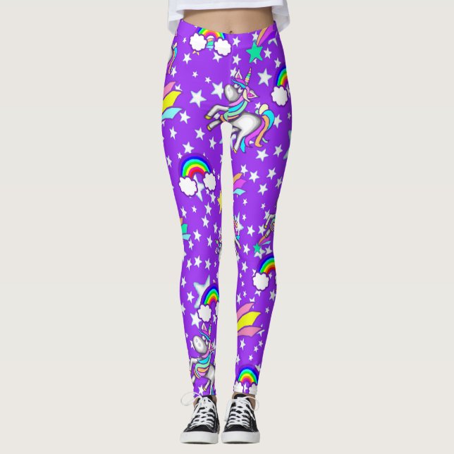 Purple Unicorn Leggings (Front)