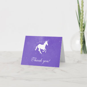 Purple Unicorn Mariage Merci Cartes