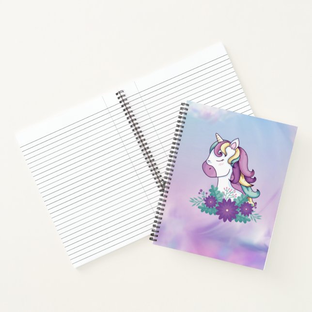 Purple Unicorn Notebook  (Inside)