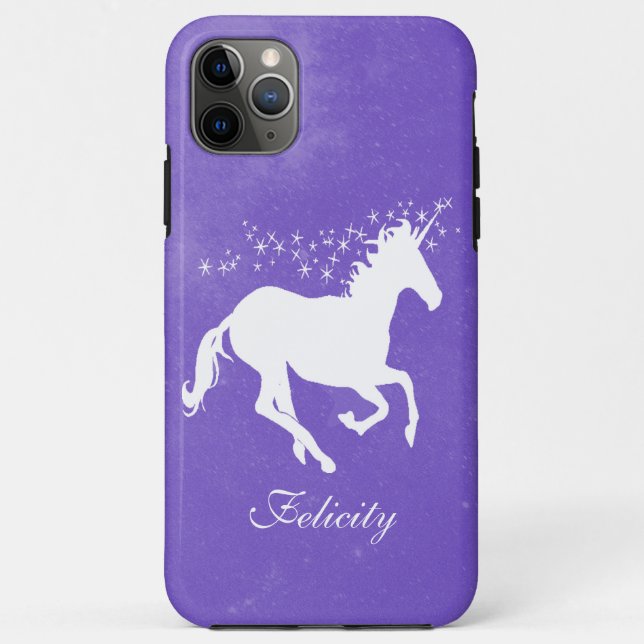 Purple Unicorn Personalized Case-Mate iPhone Case (Back)