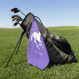 Purple Unicorn Personalized Golf Towel
