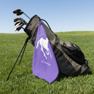 Purple Unicorn Personalized Golf Towel