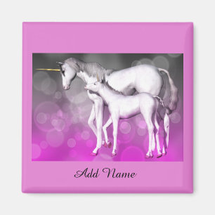 Purple Unicorn Personalized Magnet