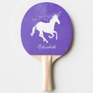 Purple Unicorn Personalized Ping Pong Paddle