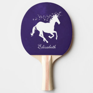 Purple Unicorn Personalized Ping Pong Paddle
