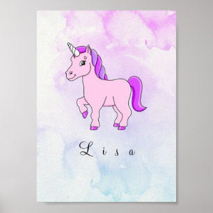 purple unicorn  poster