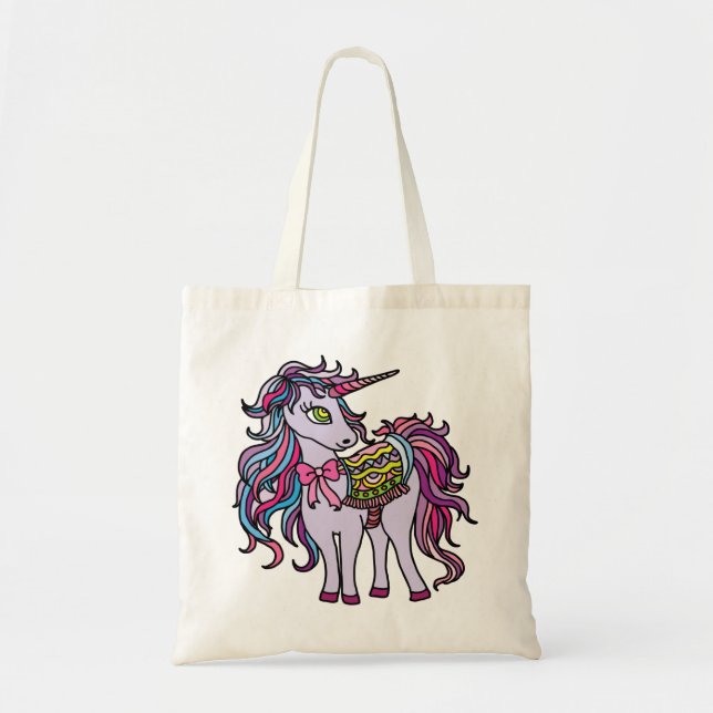 Purple Unicorn Tote Bag (Front)