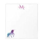 Purple unicorn white monogrammed