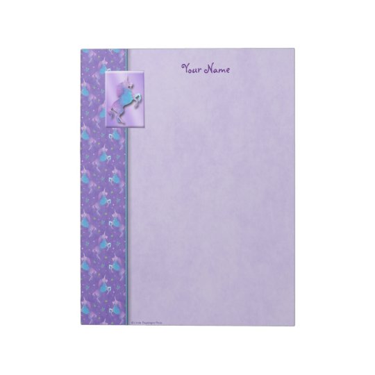 Purple Unicorns Pink Stars Notepad