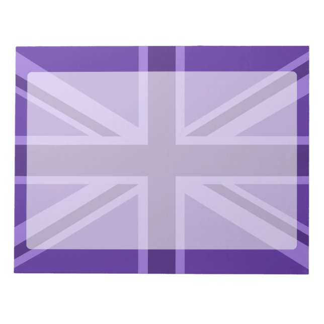 Purple Union Jack Design Notepad (Front)