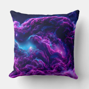 Purple Universe Throw Pillow