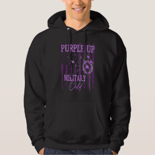 Purple Up For Military Child Month Dandelion Spark Hoodie