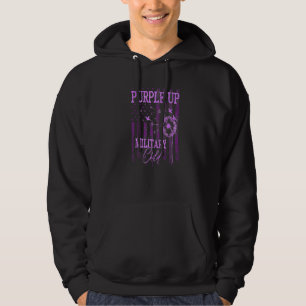 Purple Up For Military Child Month Dandelion Spark Hoodie