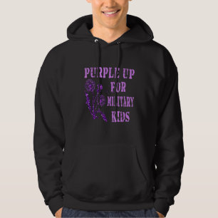 Purple Up For Military Child Month Dandelion Spark Hoodie