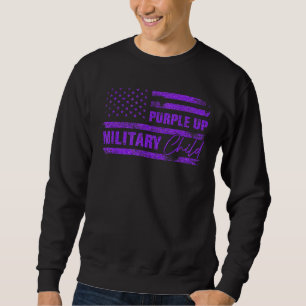 Purple Up For Military Child Month Dandelion Spark Sweatshirt
