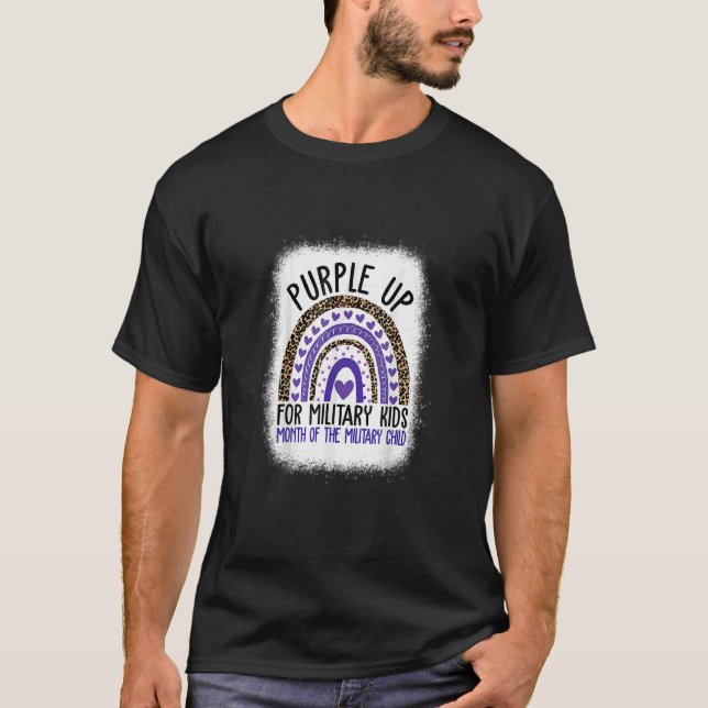 Purple Up For Military Cool Month Of The Military  T-Shirt (Front)