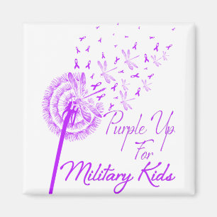 Purple up for Military Kids Dandelion - Month Magnet