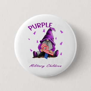 Purple Up For Military Kids Military Child Month 2 Inch Round Button
