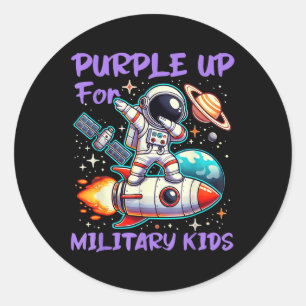 Purple Up For Military Kids Military Child Month A Classic Round Sticker