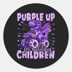 Purple Up For Military Kids Month Military Child D Classic Round Sticker