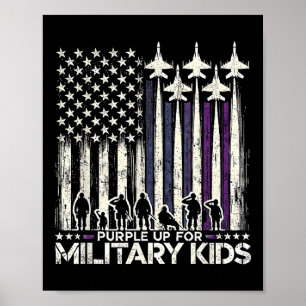 Purple Up For Military Kids - Month Of The Militar Poster