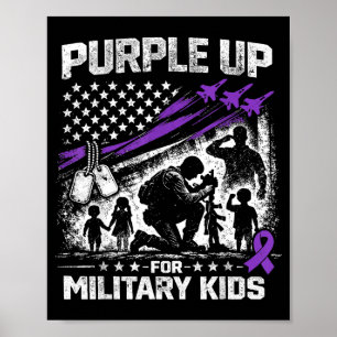 Purple Up for Military Kids Month of the Military Poster