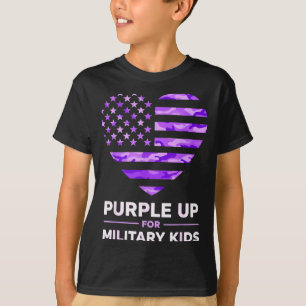 Purple up for military kids month of the military T-Shirt