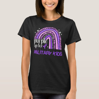 Purple Up For Military Kids   Rainbow Military Chi T-Shirt