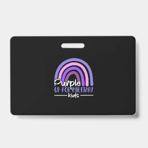 Purple up for military kids Rainbow Military child Badge