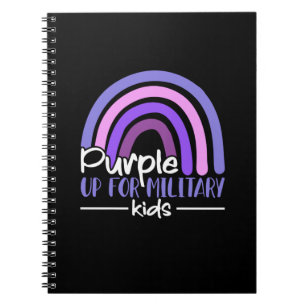 Purple up for military kids Rainbow Military child Notebook