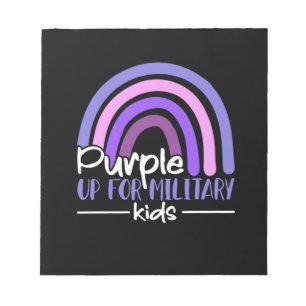 Purple up for military kids Rainbow Military child Notepad