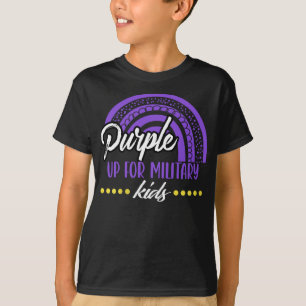 Purple up for Military Kids Rainbow Military Child T-Shirt
