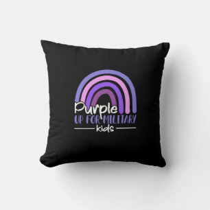 Purple up for military kids Rainbow Military child Throw Pillow