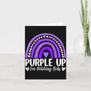 Purple Up for Military Kids Rainbow Month Military Card