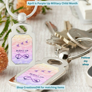 Purple Up for Military Kids Submarine & Jets Keychain