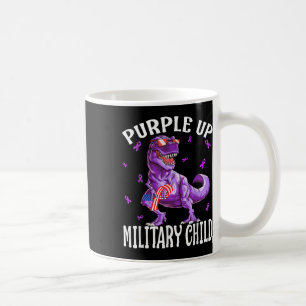 Purple Up For Military Kids T Rex Military Child M Coffee Mug