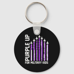 Purple up for military kids toddler women boysPurp Keychain