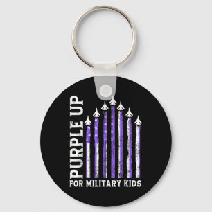 Purple Up For Military Military Child Month Keychain