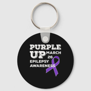 Purple Up March 26 Support Epilepsy Awareness  Keychain