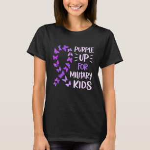 Purple Up Military Child Butterfly Military Brats  T-Shirt