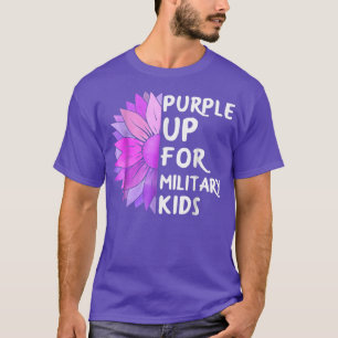 Purple Up Military Child Sunflower Military Brats T-Shirt