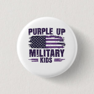 Purple Up Military Kids Awreness Month 1 Inch Round Button