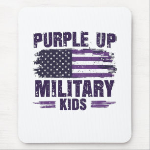 Purple Up Military Kids Awreness Month  Mouse Pad
