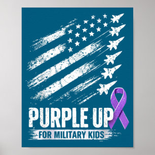 Purple up military kids month of military child poster