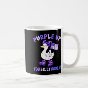 Purple Up Military Kids Silly Goose Funny Coquette Coffee Mug
