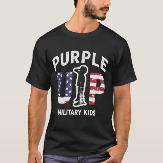 Purple Up Military Kids - Support Military Familie T-Shirt