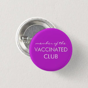 Purple Vaccinated Club Button