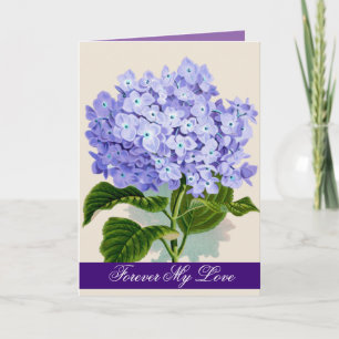 Purple Valentines Day Love Poem Greeting Card