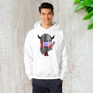 Purple Vampire Viking Mens Hoodie