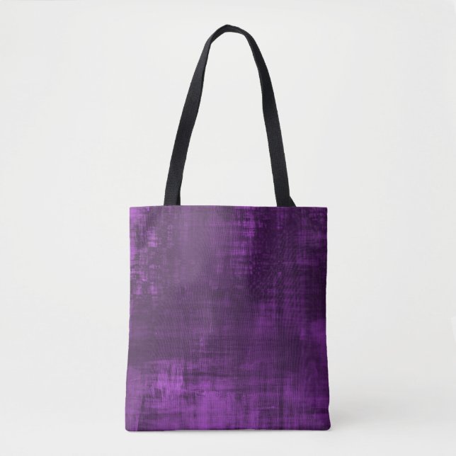 PURPLE VELVET PATTERN TOTE BAG (Front)